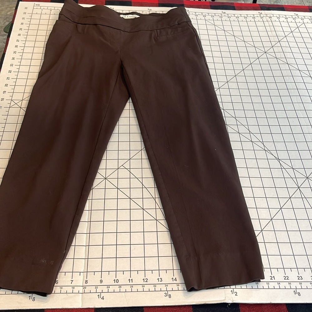 Zac & Rachel Pants Slacks Brown Ankle Pants Slacks